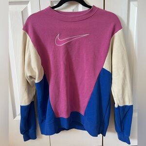 Nike colour block crew neck sweatshirt